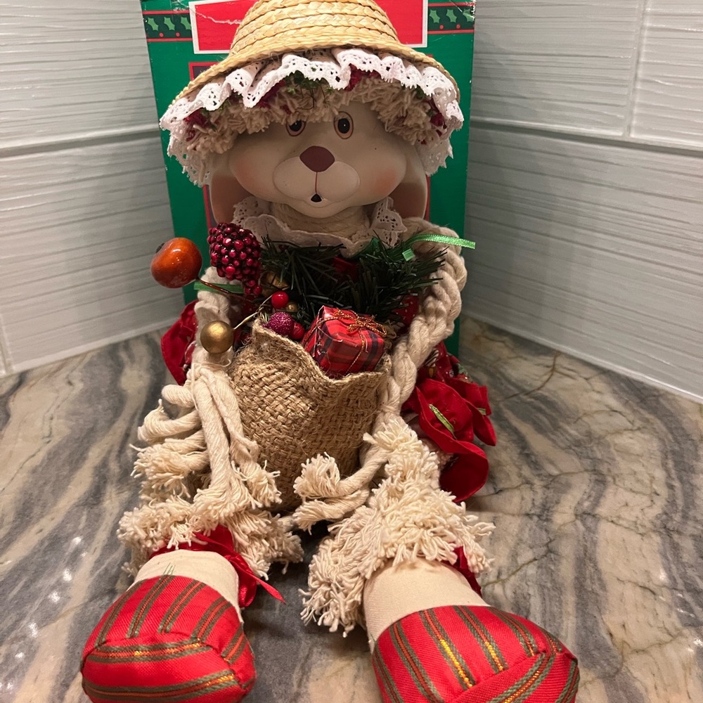 House Of Loyd Christmas Around The World Flossie Bunny Mop Shelf Sitter With Box